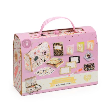 Куфарче с изящни материали за писане Тина