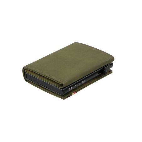 Портфейл Trifold с джоб за монети и 10 карти - зелено