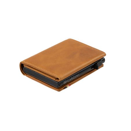 Портфейл Trifold с джоб за монети и 10 карти - коняк