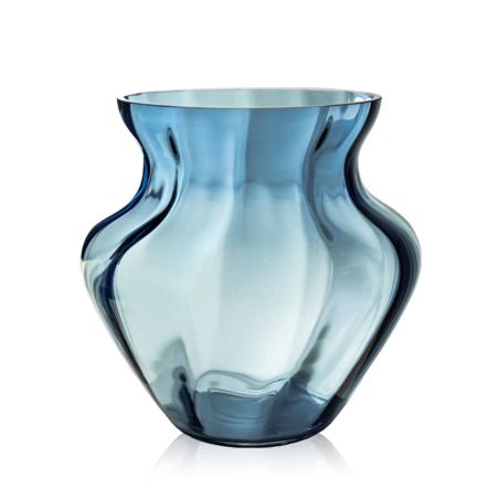 Ваза Marika 22см 23см - опушено синьо