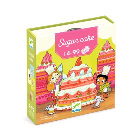 Игра с карти и зарчета направи торта от Djeco