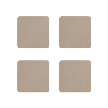 Квадратни подложки за чаши 4бр - бежово