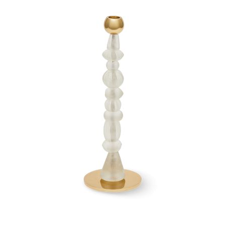 Свещник Beads 34см - бяло