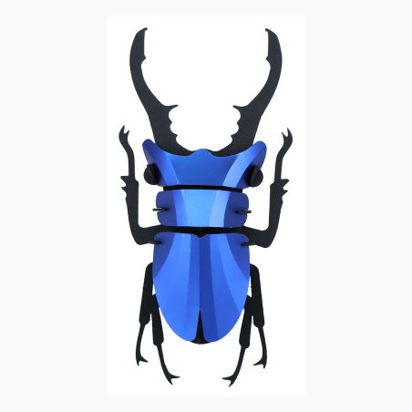 3d модел за сглобяване бръмбар рогач - синьо