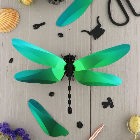 3d модел за сглобяване водно конче - зелено