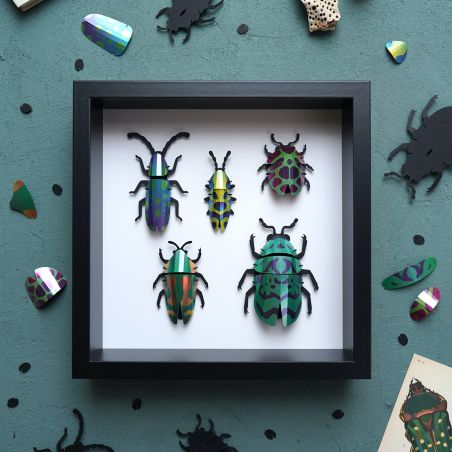 3d модели за сглобяване бръмбари - зелено