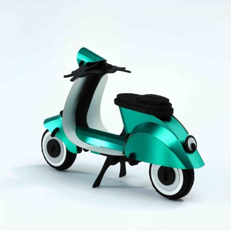 3d модел за сглобяване винтидж скутер - тюркоаз