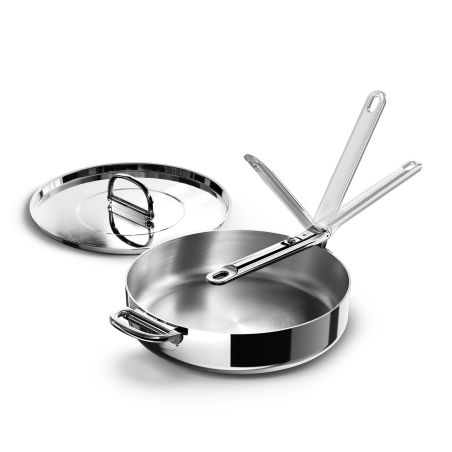 Тиган с капак Space 28см стомана