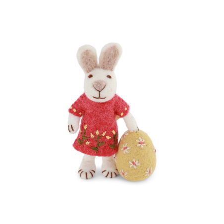 Зайче момиче с розова рокля 12см Gry&Sif