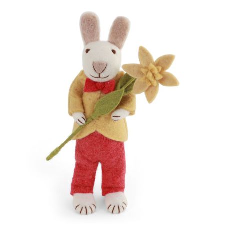 Зайче момче с жълто яке 27см Gry&Sif