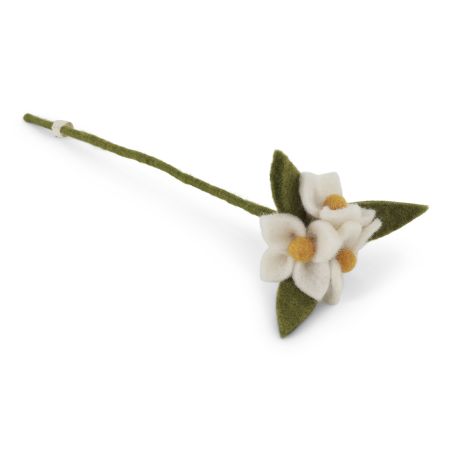 Цвете 34см филц Gry&Sif - бяло