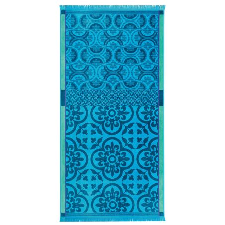 Луксозна кърпа за плаж SANTORINI - синьо