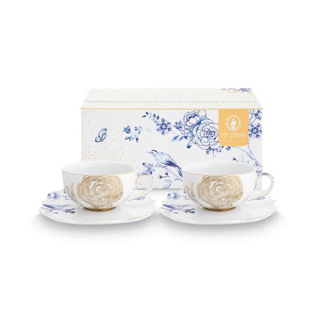 Чаши с чинии 2бр. Royal White 0,225мл Pip Studio