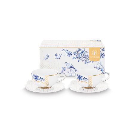 Чаши с чинии 2бр. Royal White 0,125мл Pip Studio