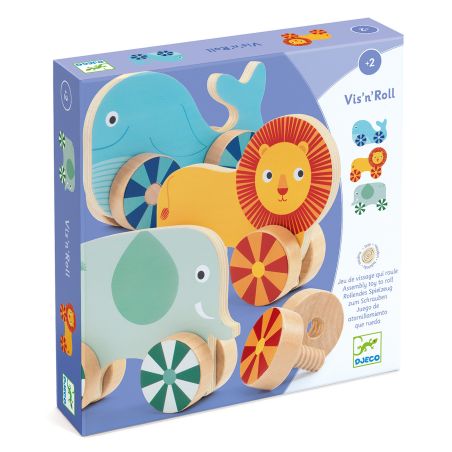 Дървен пъзел сглоби животните