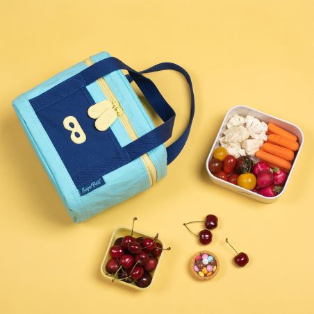 Термо чанта за обяд - светло синьо