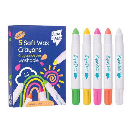 Мултифункционални восъчни пастели 5бр. неонови цветове