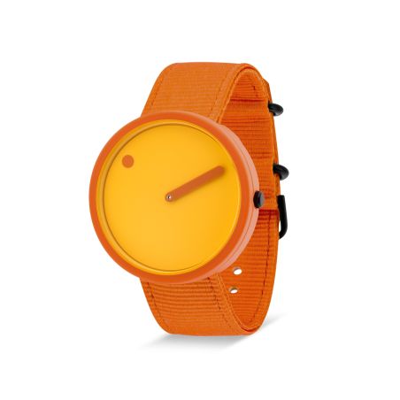 Часовник PICTO Ocean Ghost Net 40 mm - жълто оранжево
