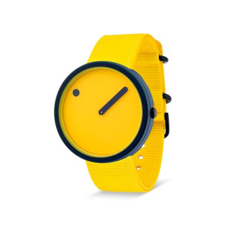 Часовник PICTO Ocean Ghost Net 40 mm - жълто