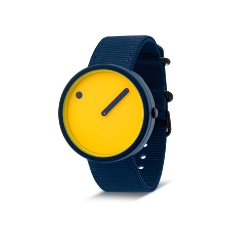 Часовник PICTO Ocean Ghost Net 40 mm - жълто тъмно синьо