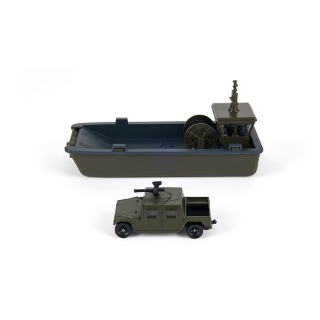Играчка военен десантен кораб с военен автомобил 1:50 SIKU