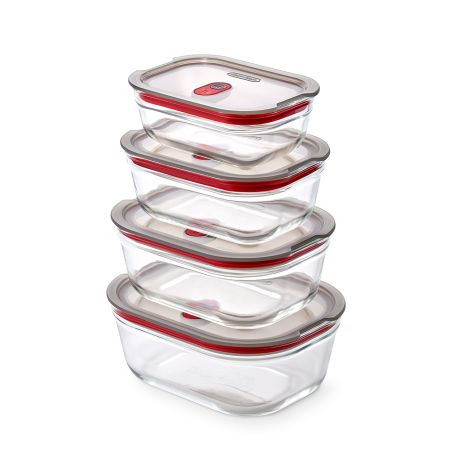 Комплект стъклени кутии 4бр Stack + Nest Black+Blum