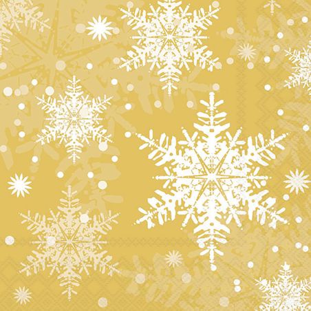 Салфетка 33см 33см 20бр SNOWFLAKES GOLD Ambiente