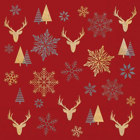Салфетка 33см 33см 20бр WINTER SILHOUETTES RED Ambiente
