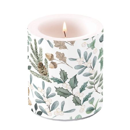 Свещ 10см COLLECTION OF LEAVES Ambiente