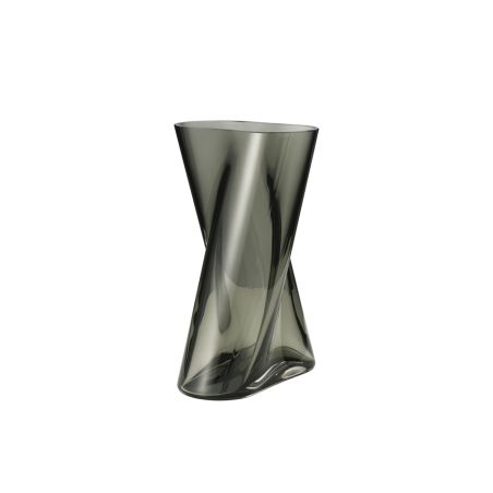 Стъклена ваза Lituus 24см Georg Jensen - сиво