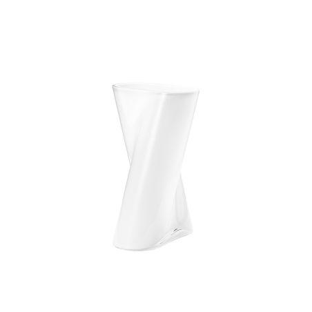 Стъклена ваза Lituus 24см Georg Jensen - бяло