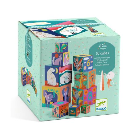 Картонени кубчета диви животни