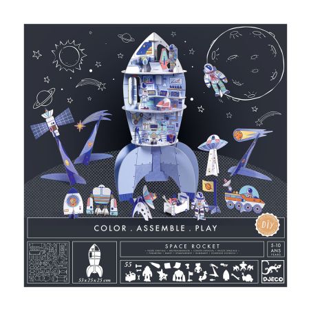 Комплект сглоби, оцвети и играй космическа ракета