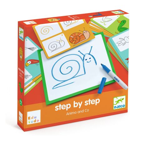 Образователна игра нарисувай стъпка по стъпка животни